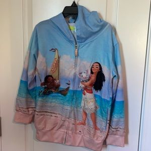 Lightweight Moana zip up hoodie. Size 5T